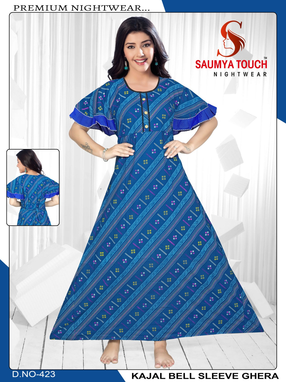 Bell-2912 Saumya Touch Night Gowns
