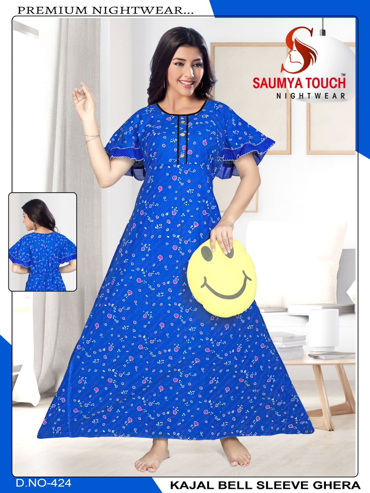 Bell-2912 Saumya Touch Night Gowns