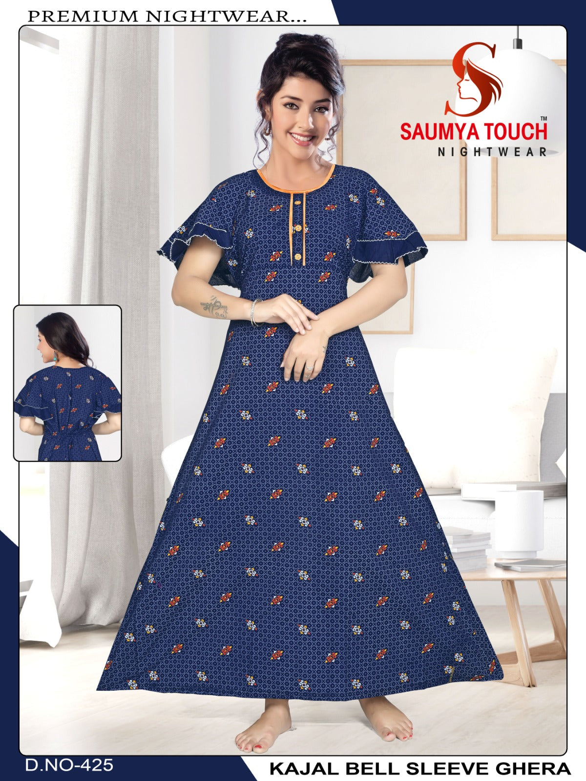 Bell-2912 Saumya Touch Night Gowns
