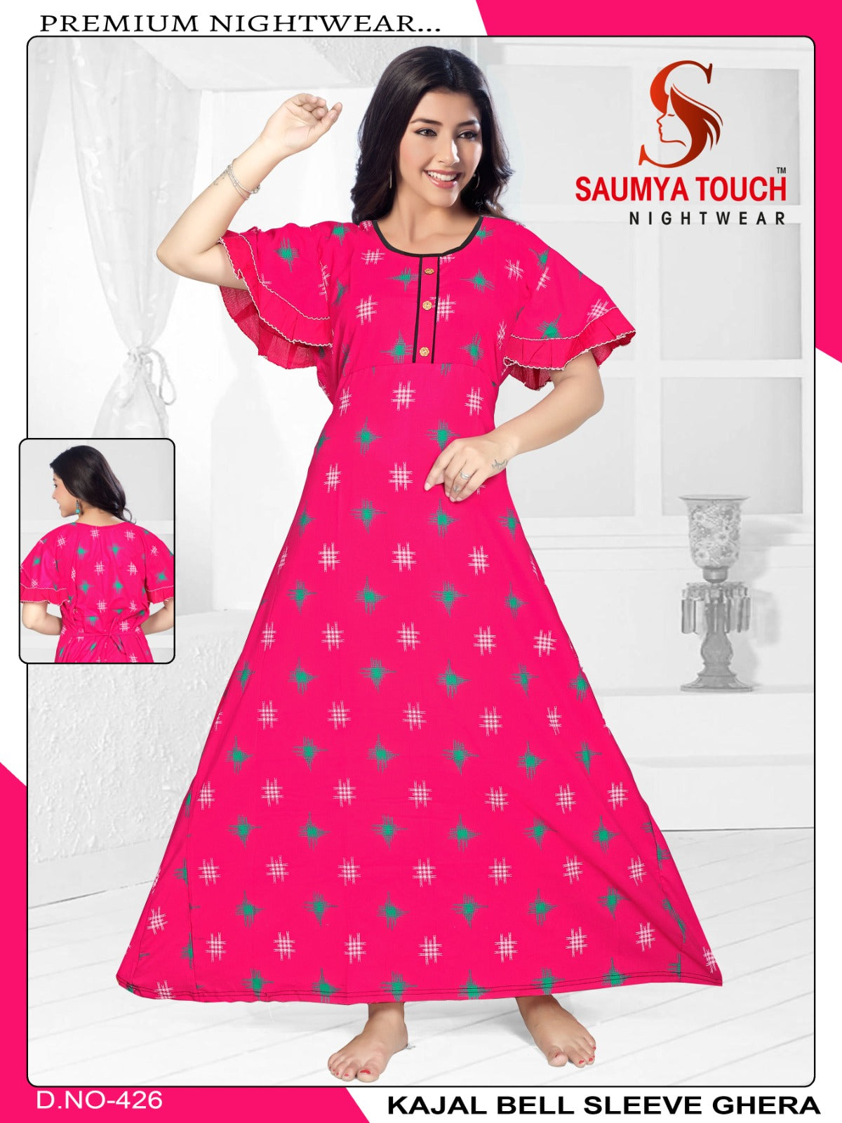 Bell-2912 Saumya Touch Night Gowns