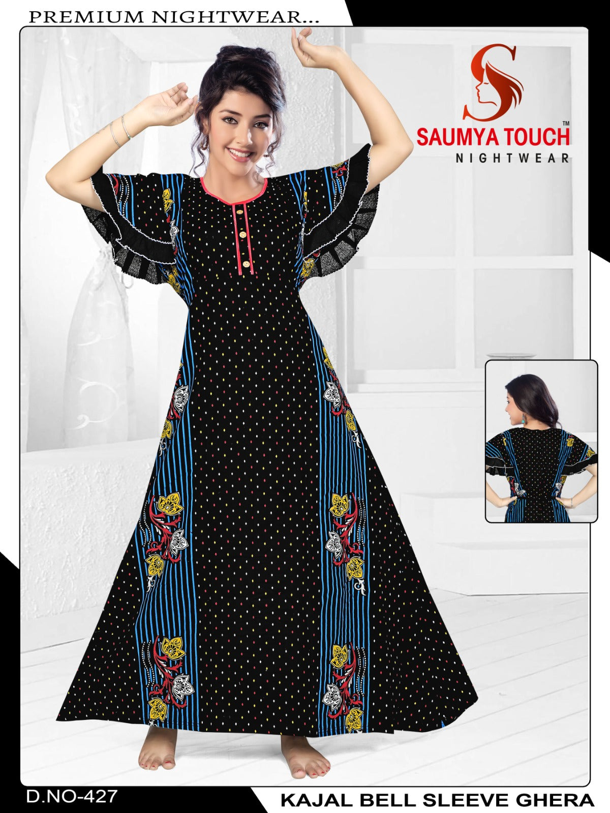 Bell-2912 Saumya Touch Night Gowns