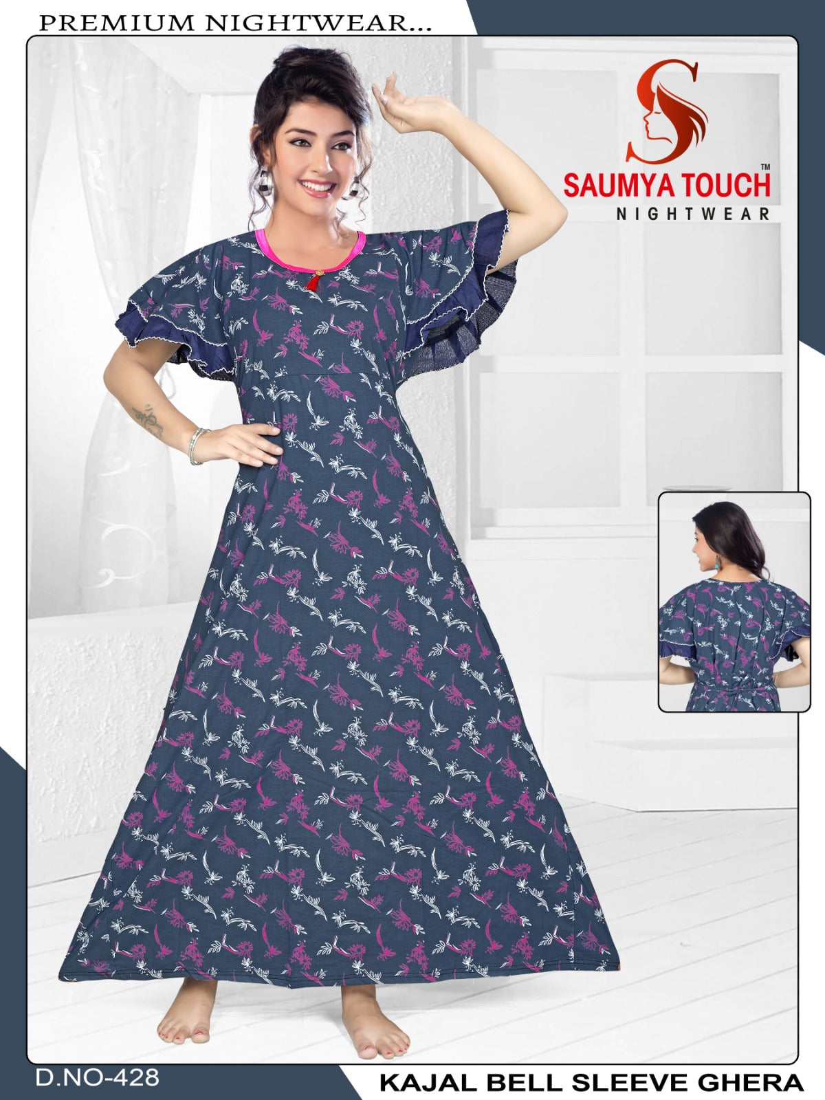 Bell-2912 Saumya Touch Night Gowns