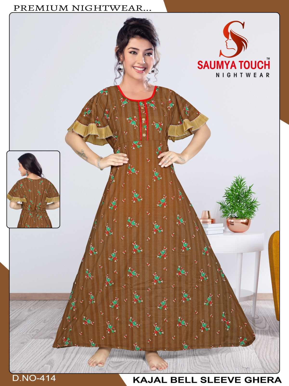 Bell-2912 Saumya Touch Night Gowns