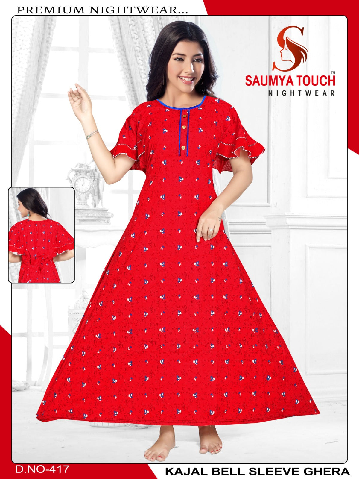 Bell-2912 Saumya Touch Night Gowns