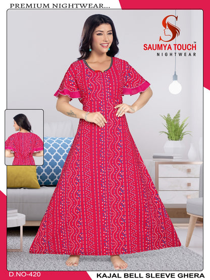 Bell-2912 Saumya Touch Night Gowns