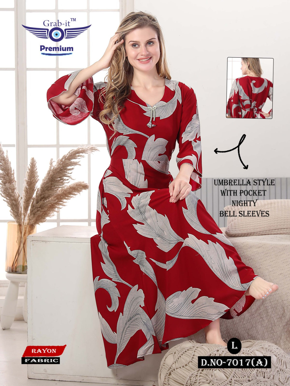 Bell Sleeves Grab It Night Gowns