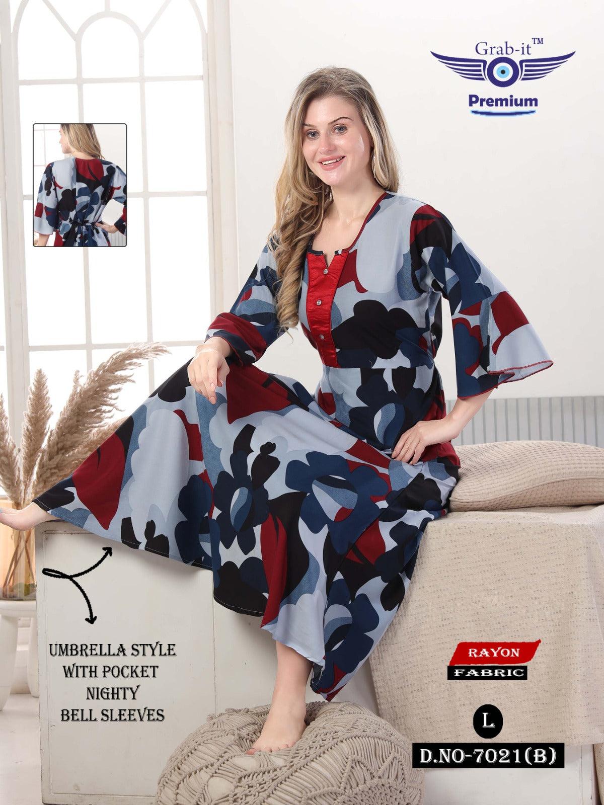 Bell Sleeves Grab It Night Gowns