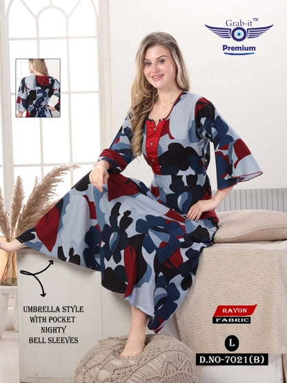 Bell Sleeves Grab It Night Gowns