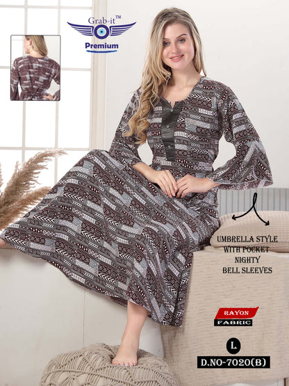 Bell Sleeves Grab It Night Gowns