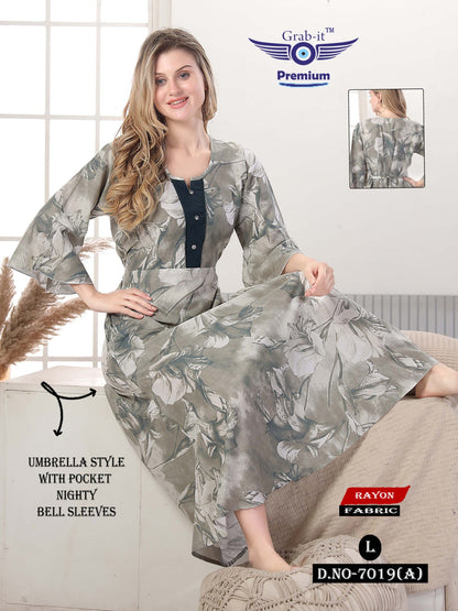 Bell Sleeves Grab It Night Gowns