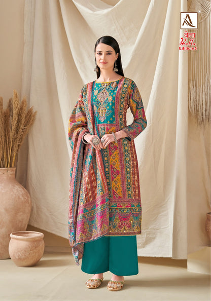 Bella Edition-5 Alok Muslin Plazzo Style Suits