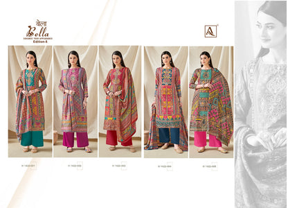 Bella Edition-5 Alok Muslin Plazzo Style Suits