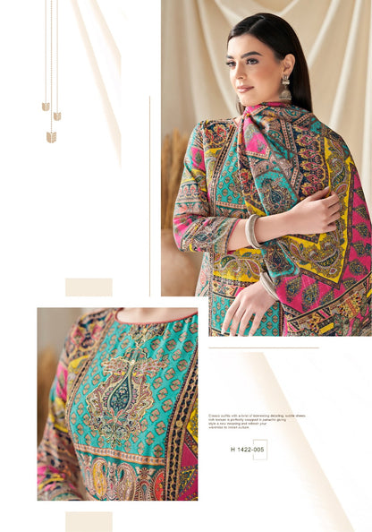 Bella Edition-5 Alok Muslin Plazzo Style Suits
