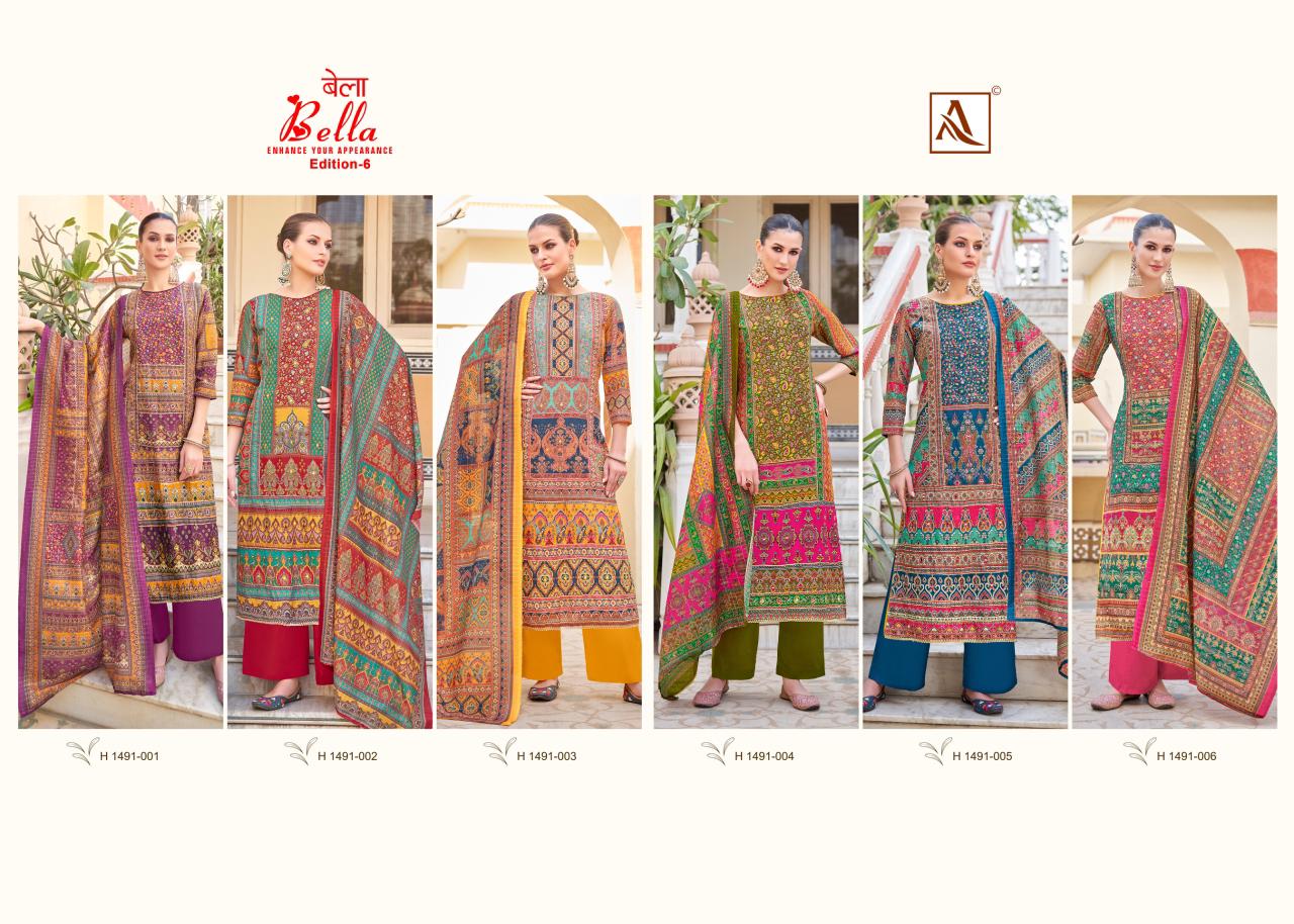 Bella Edition 6 Alok Muslin Pant Style Suits