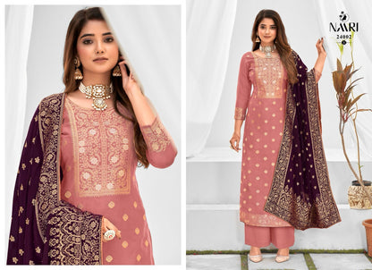 Benz Vol 3 Naari Muslin Jacquard Pant Style Suits