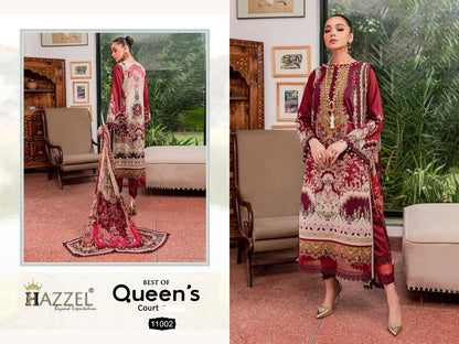 Best Of Queens Court Vol 11 Hazzel Cotton Pakistani Patch Work Suits