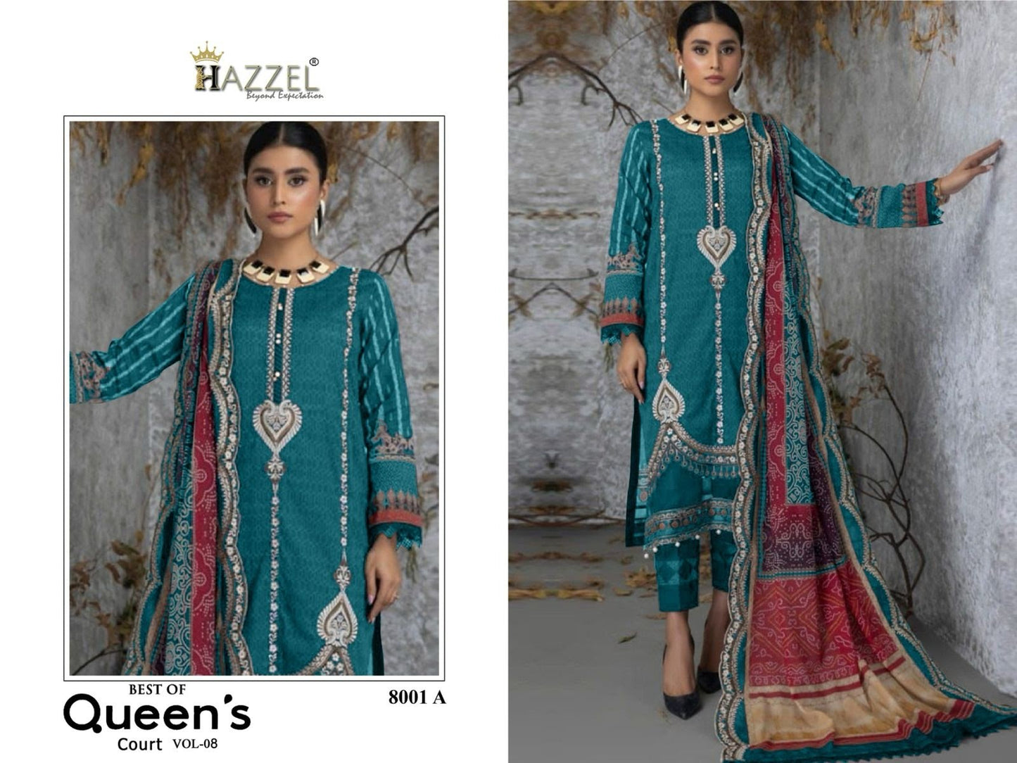 Best Of Queens Court Vol 8 Hazzel Cotton Pakistani Salwar Suits