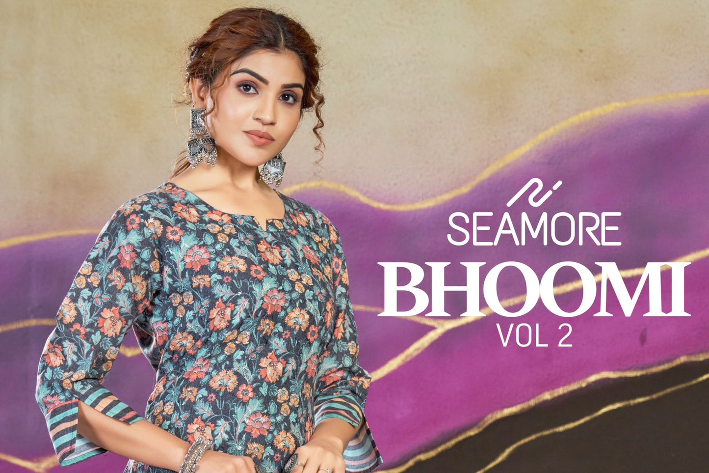 Bhoomi Vol 2 Seamore Cotton Straight Cut Kurtis