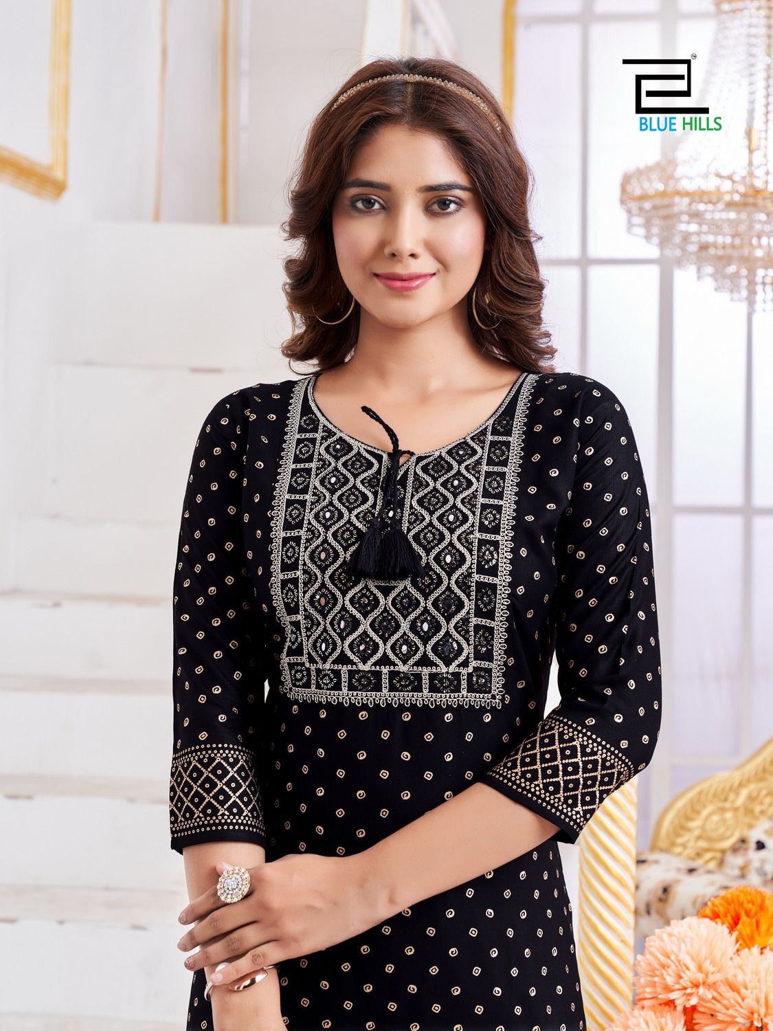 Big Boss Blue Hills Rayon Long Straight Kurti