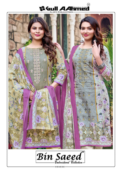 Bin Saeed Embroidery Vol 2 Gul Ahmed Lawn Karachi Salwar Suits