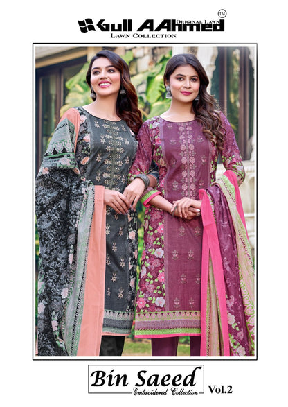 Bin Saeed Embroidery Vol 2 Gul Ahmed Lawn Karachi Salwar Suits