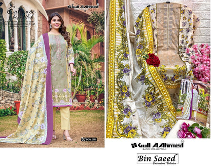Bin Saeed Embroidery Vol 2 Gul Ahmed Lawn Karachi Salwar Suits
