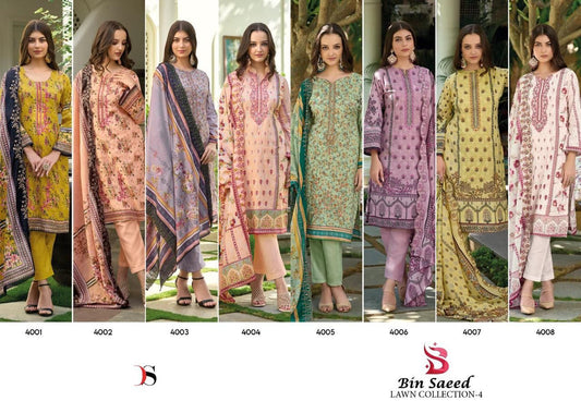 Bin Saeed Lawn-4 Deepsy Cotton Pakistani Readymade Suits