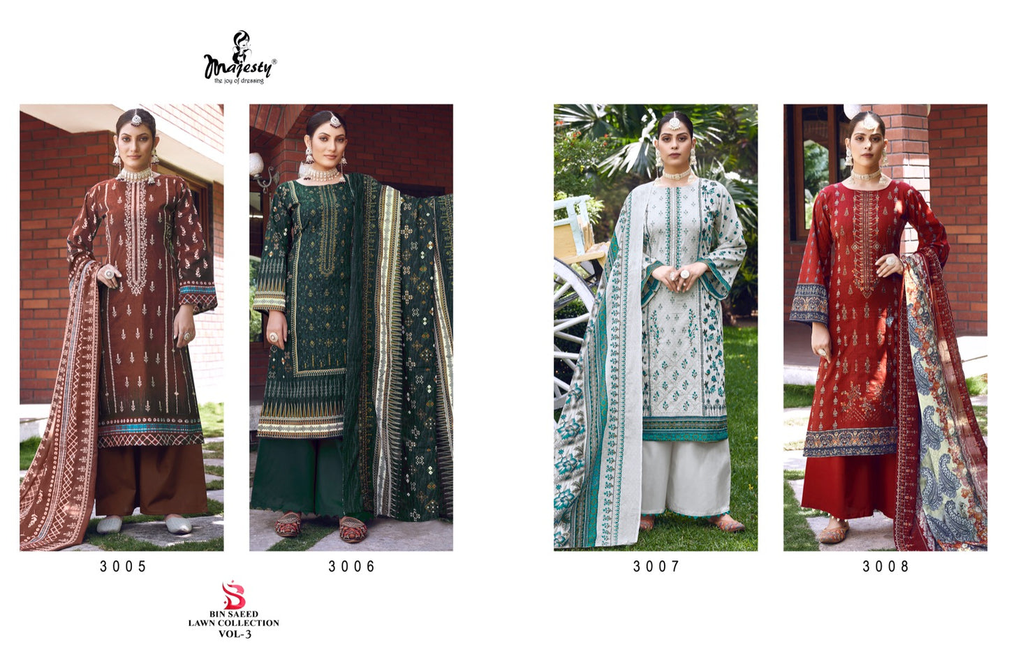 Bin Saeed Lawn Vol 3 Majesty Cotton Karachi Salwar Suits