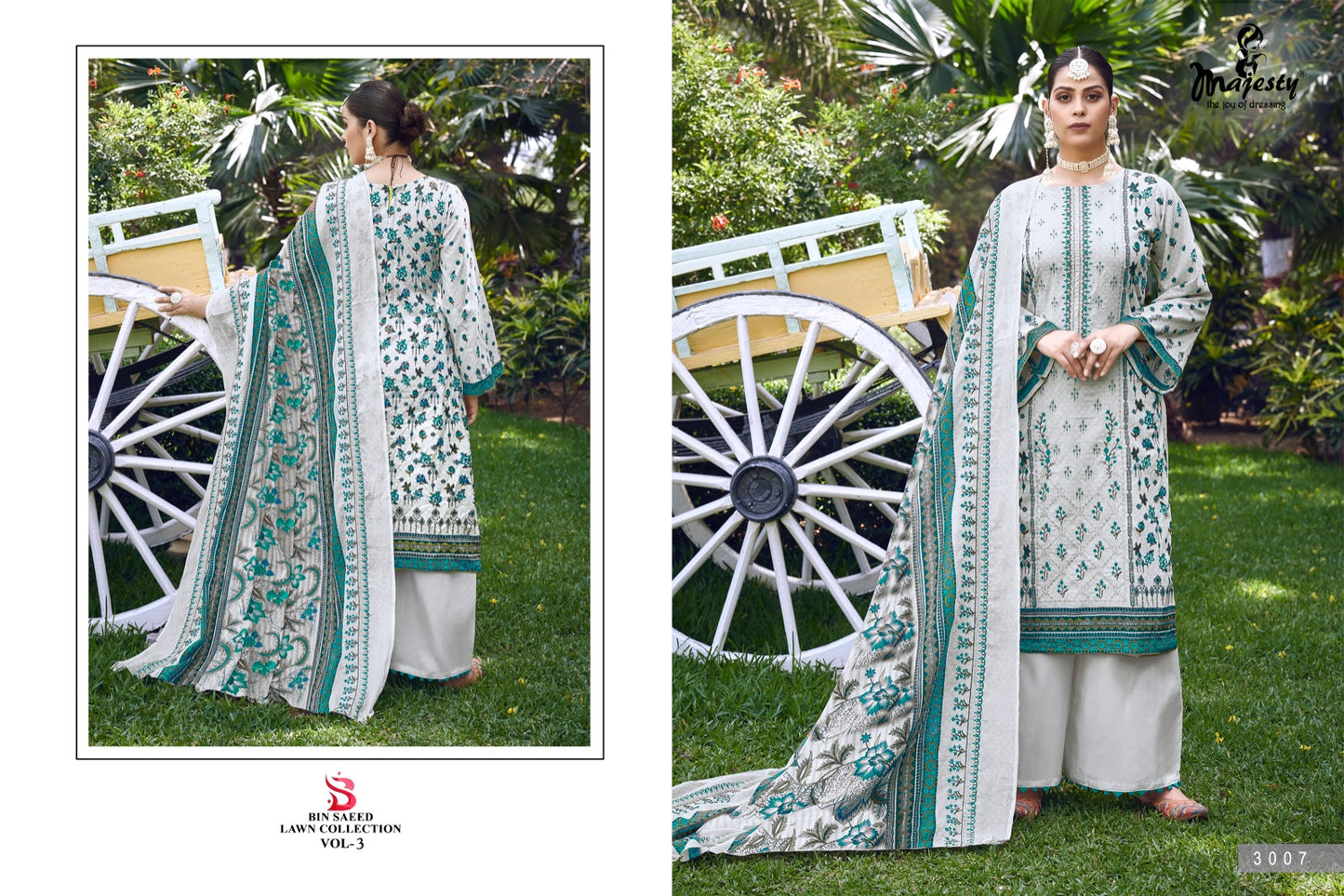 Bin Saeed Lawn Vol 3 Majesty Cotton Karachi Salwar Suits