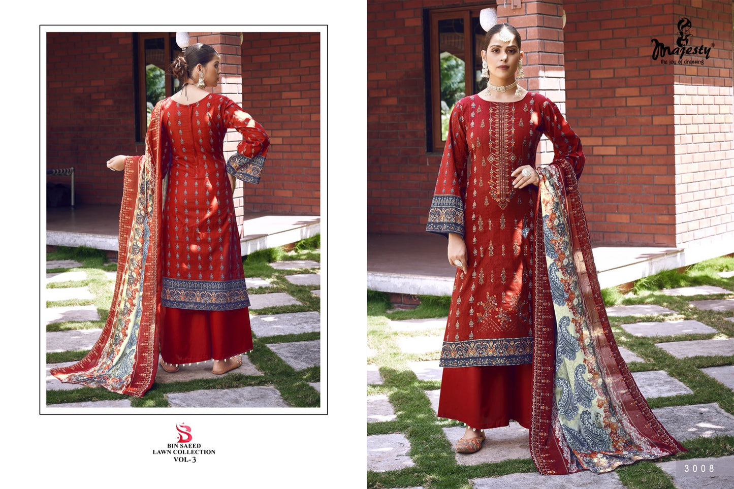 Bin Saeed Lawn Vol 3 Majesty Cotton Karachi Salwar Suits