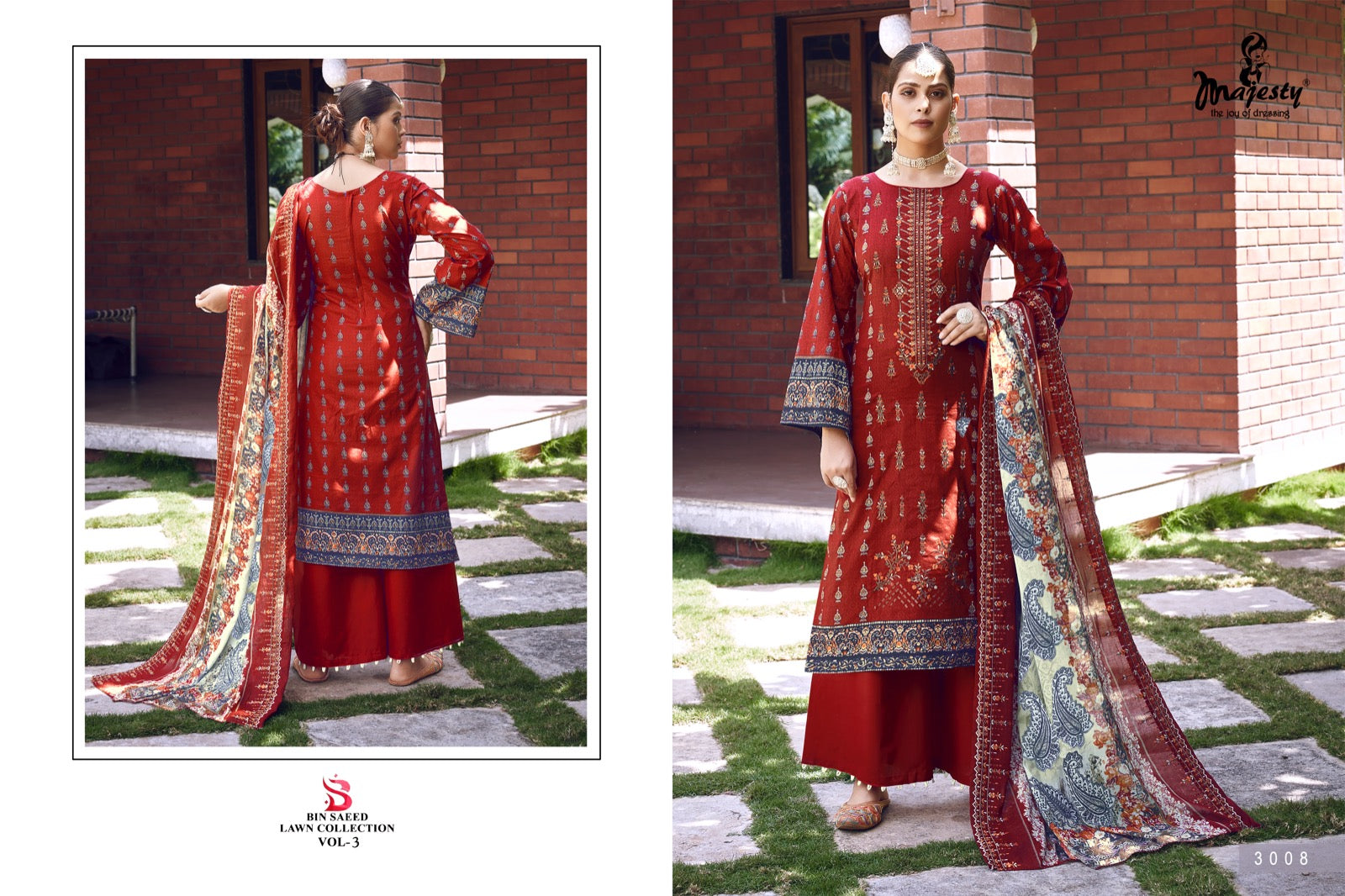 Bin Saeed Lawn Vol 3 Majesty Cotton Karachi Salwar Suits