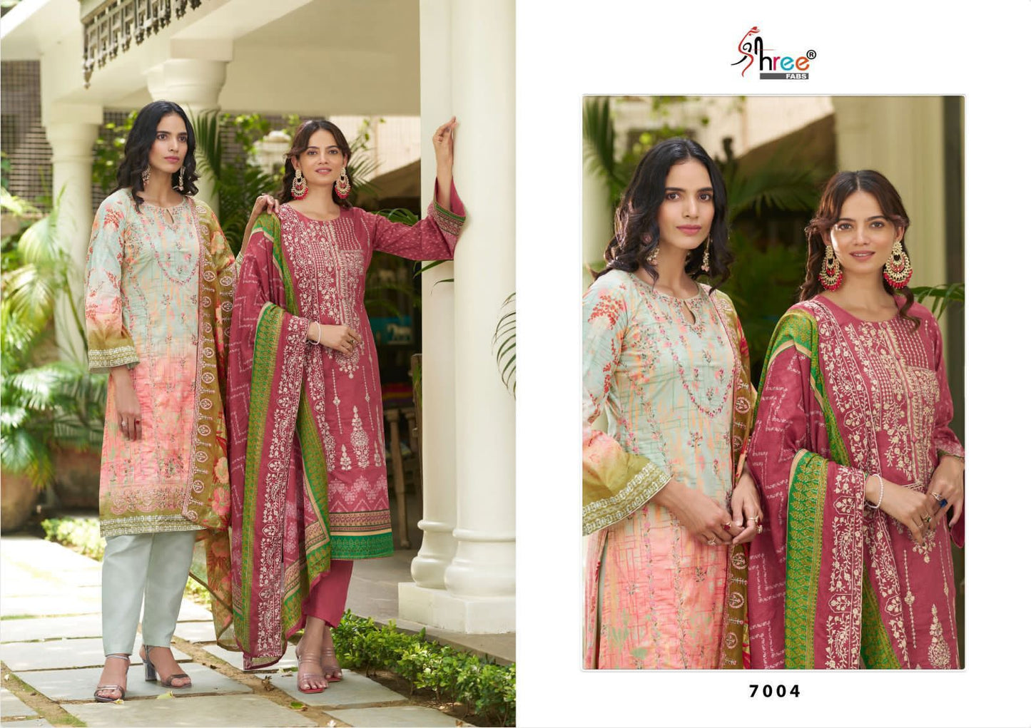 Bin Saeed Lawn Vol 7 Shree Fabs Lawn Pakistani Readymade Suits