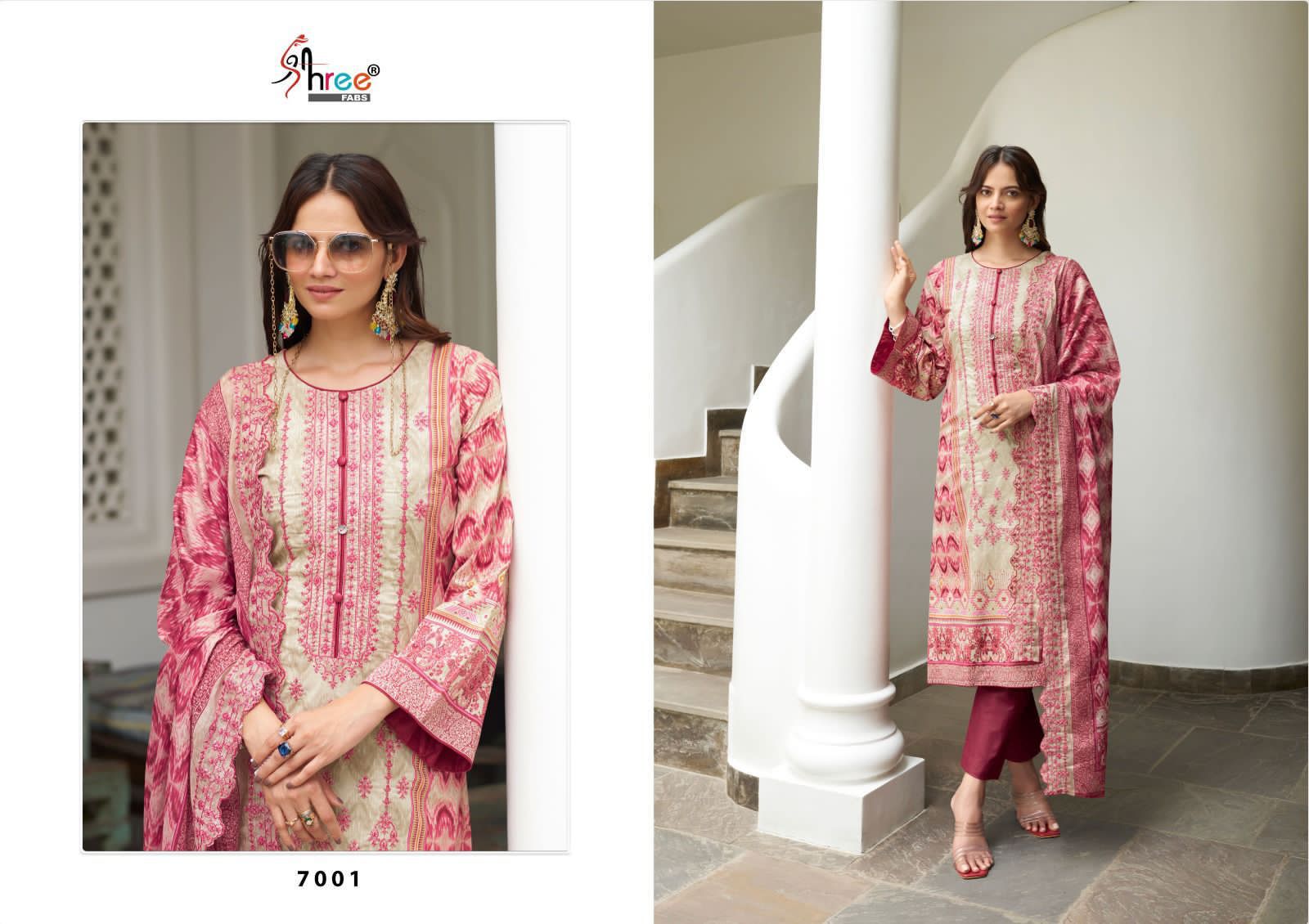 Bin Saeed Lawn Vol 7 Shree Fabs Lawn Pakistani Readymade Suits