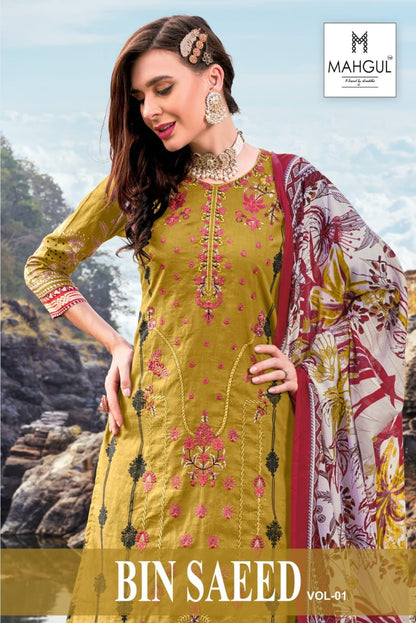 Bin Saeed Vol 1 Mahgul Lawn Cotton Pakistani Salwar Suits