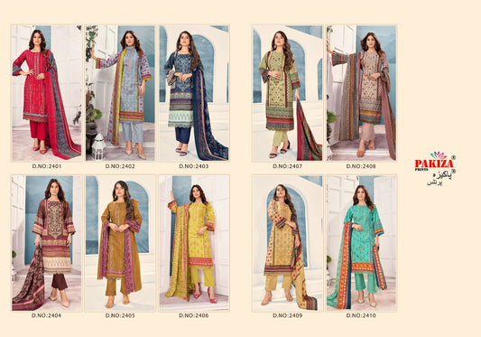 Bin Saeed Vol 24 Pakiza Prints Lawn Cotton Karachi Salwar Suits