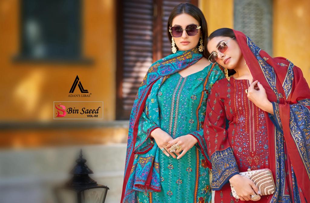 Bin Saeed Vol 2 Adans Libas Cotton Karachi Salwar Suits