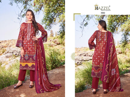 Bin Saeed Vol 3 Hazzel Lawn Cotton Karachi Salwar Suits