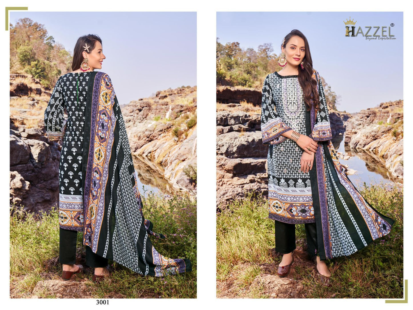Bin Saeed Vol 3 Hazzel Lawn Cotton Karachi Salwar Suits