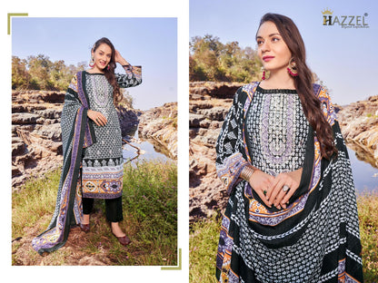 Bin Saeed Vol 3 Hazzel Lawn Cotton Karachi Salwar Suits
