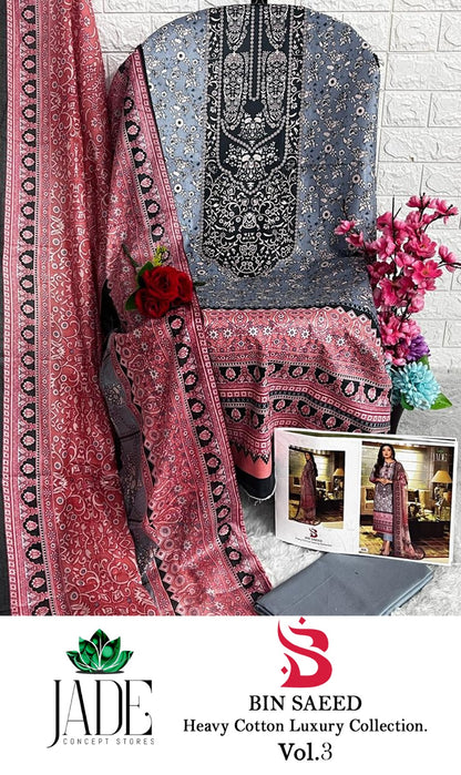 Bin Saeed Vol 3 Jade Karachi Salwar Suits