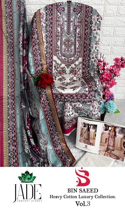 Bin Saeed Vol 3 Jade Karachi Salwar Suits