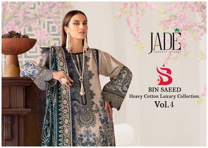 Bin Saeed Vol 4 Jade Lawn Cotton Karachi Salwar Suits