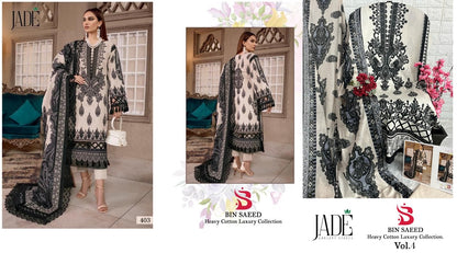 Bin Saeed Vol 4 Jade Lawn Cotton Karachi Salwar Suits