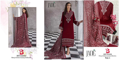 Bin Saeed Vol 4 Jade Lawn Cotton Karachi Salwar Suits