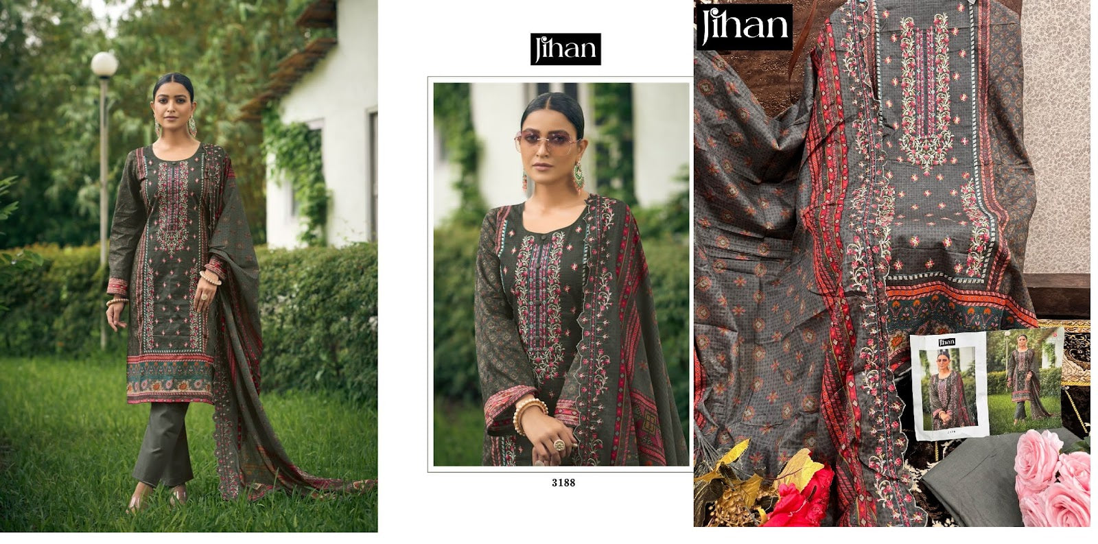 Bin Saeed Vol 7 Jihan Lawn Karachi Salwar Suits