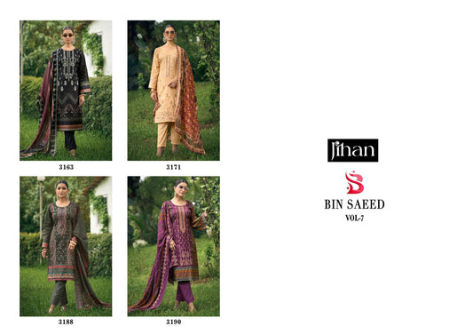 Bin Saeed Vol 7 Jihan Lawn Karachi Salwar Suits