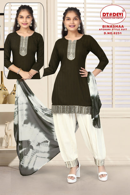 Binashaa-8251 Dt Devi Rayon Readymade Suits