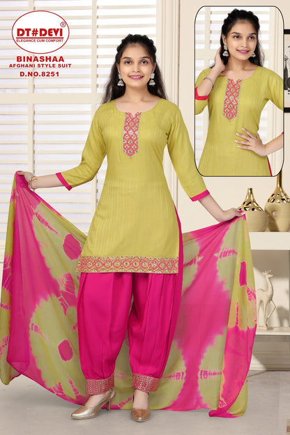 Binashaa-8251 Dt Devi Rayon Readymade Suits