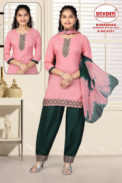 Binashaa-8251 Dt Devi Rayon Readymade Suits