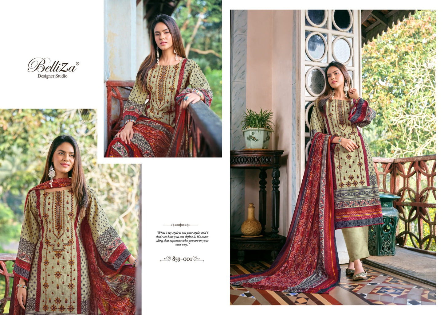Binsaeed Belliza Designer Studio Cotton Karachi Salwar Suits